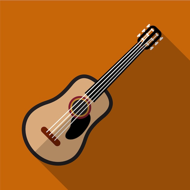 Guitar flat icon illustration isolated vector sign symbol