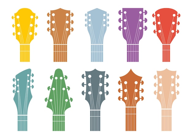 Guitar head vector design illustration isolated on white background