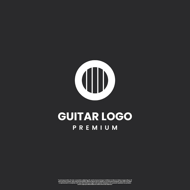 Guitar initial O logo design modern concept