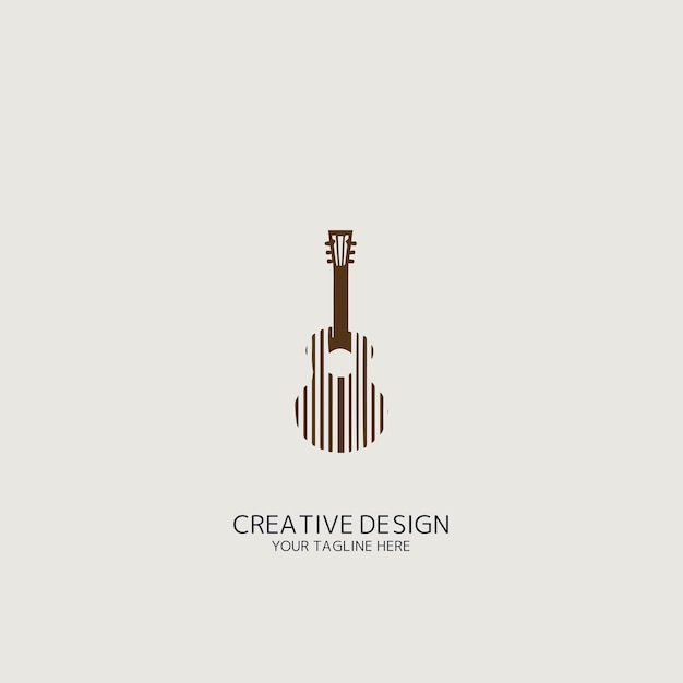 Guitar logo vector image