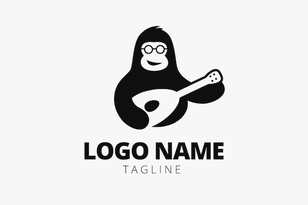 Guitar monkey logo, perfect for your business identity