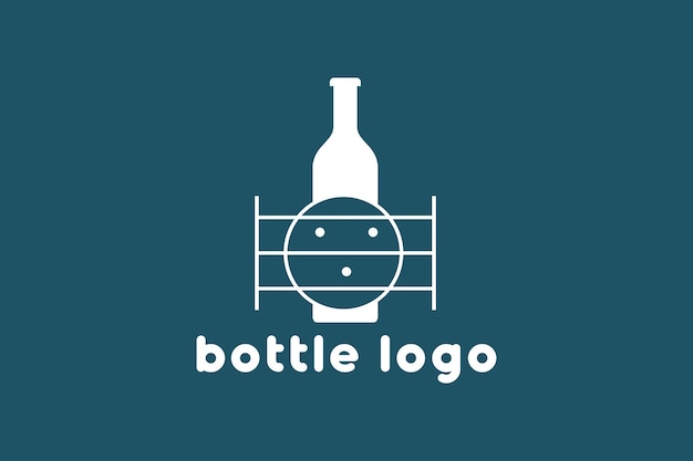 Guitar music concept bottle logo