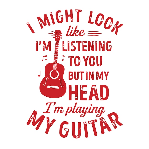 Guitar t shirt design and Guitar illustration