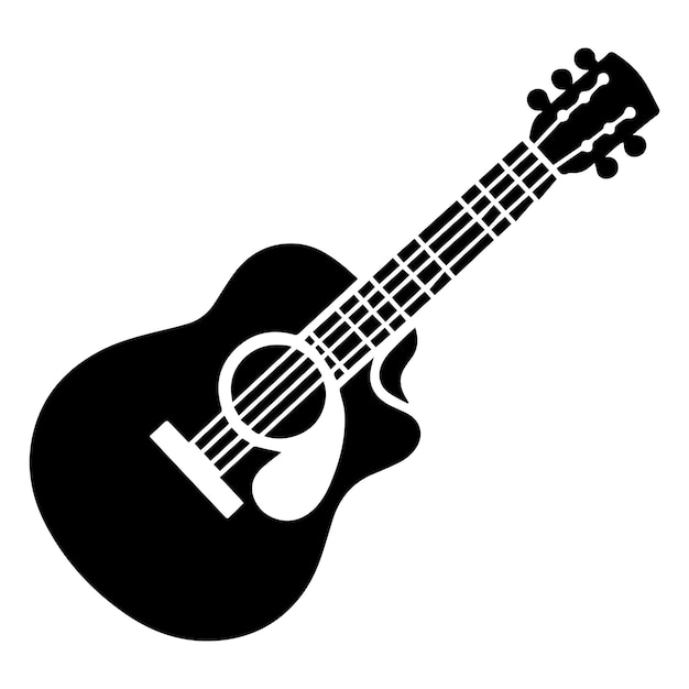 A Guitar Vector Art Illustration EPS File