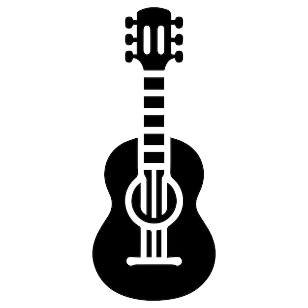 A Guitar Vector Art Illustration EPS File