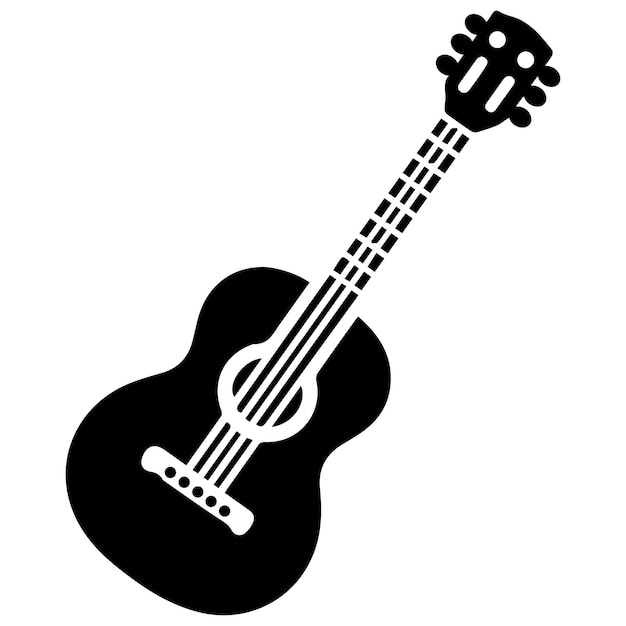 A Guitar Vector Art Illustration EPS File