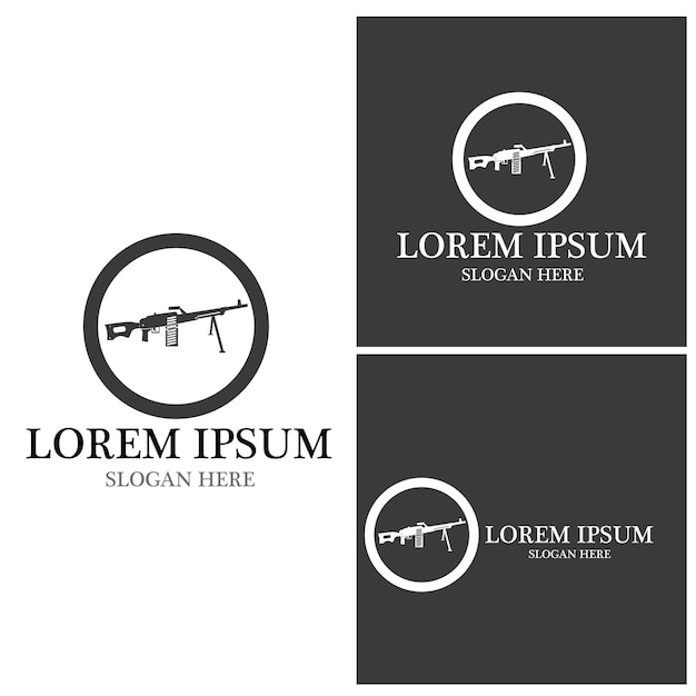 Gun icon and symbol vector template