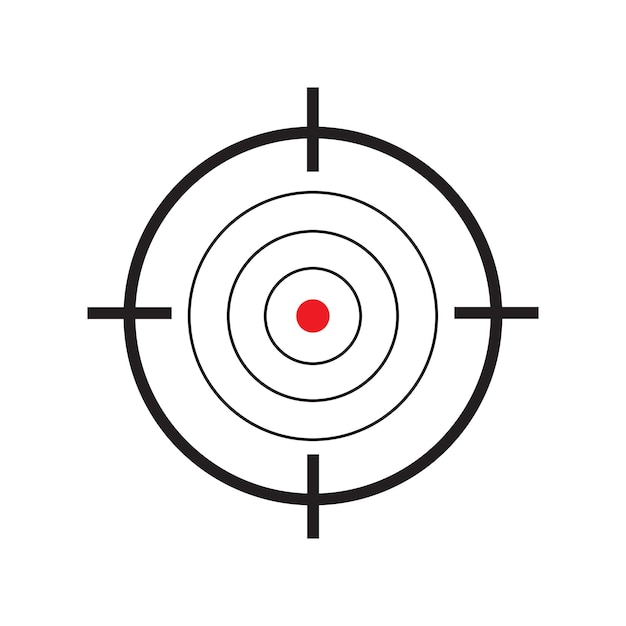 Gun target icon vector design