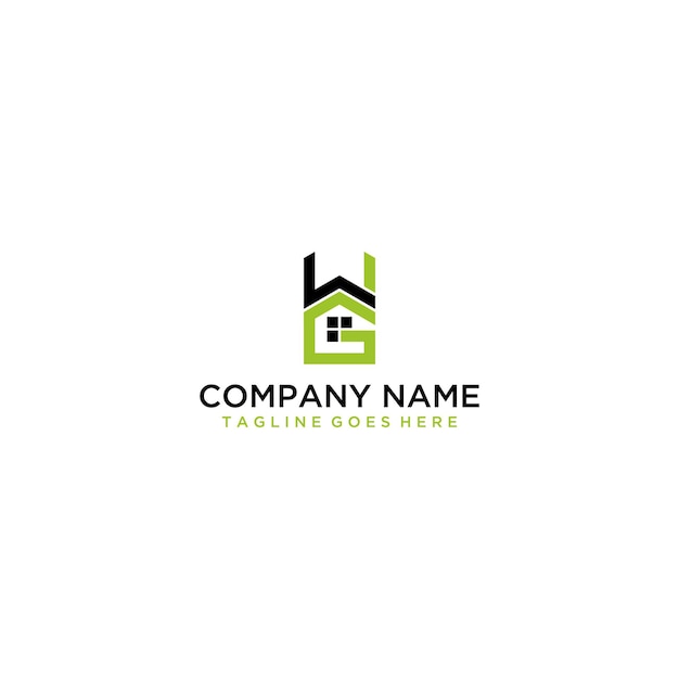 GW Real Estate Initial Logo Sign Design