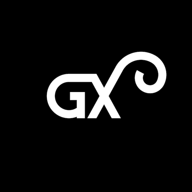 GX letter logo design on black background GX creative initials letter logo concept gx letter design GX white letter design on black background G X g x logo