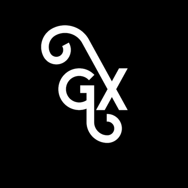 GX letter logo design on black background GX creative initials letter logo concept gx letter design GX white letter design on black background G X g x logo