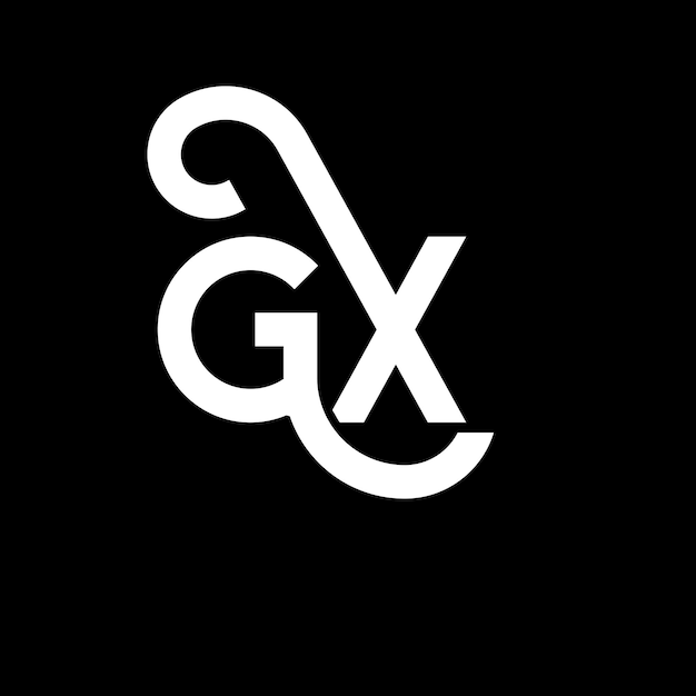 GX letter logo design on black background GX creative initials letter logo concept gx letter design GX white letter design on black background G X g x logo