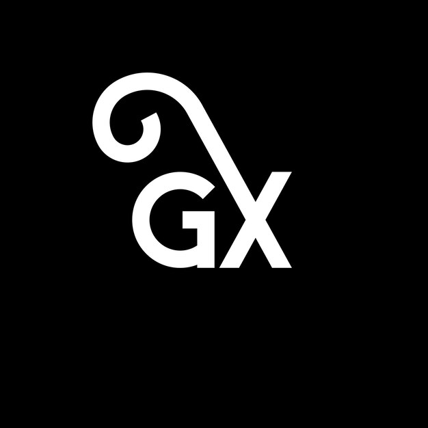 GX letter logo design on black background GX creative initials letter logo concept gx letter design GX white letter design on black background G X g x logo