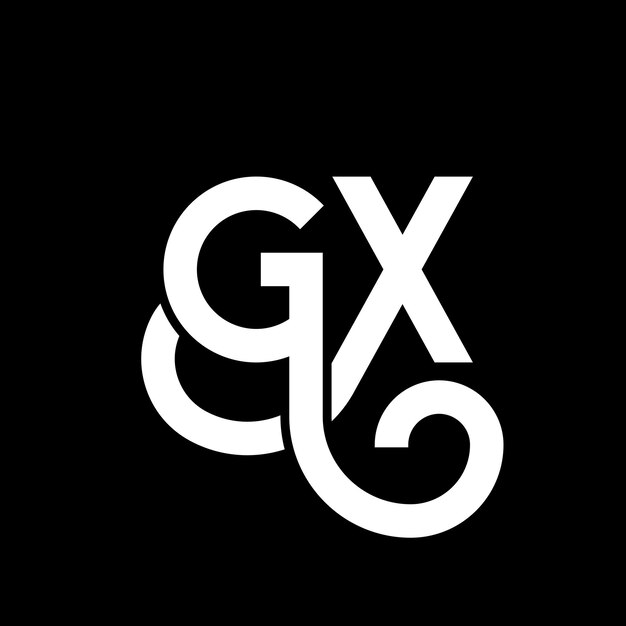 GX letter logo design on black background GX creative initials letter logo concept gx letter design GX white letter design on black background G X g x logo