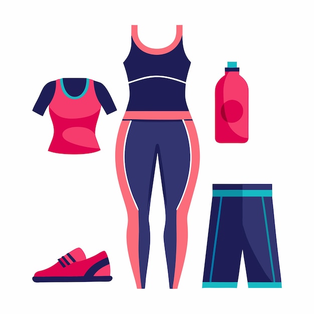 Vector gym clothing for women