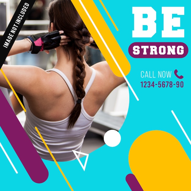 Gym Fitness banner or post template