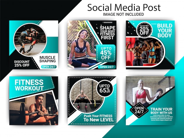 Gym fitness center social media post