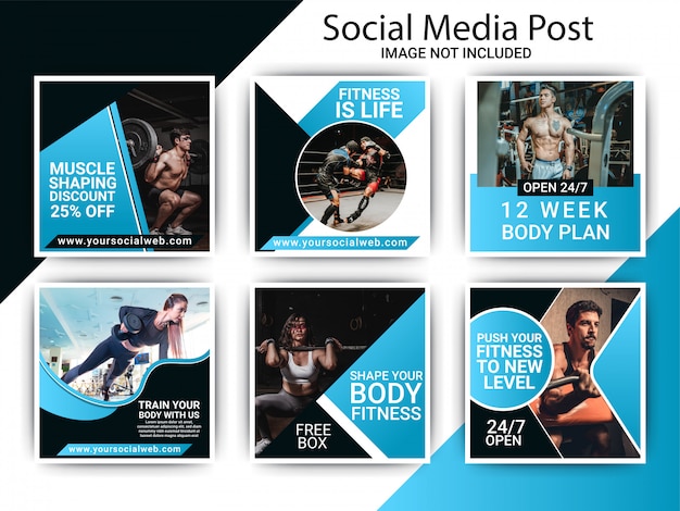 Gym fitness center social media post