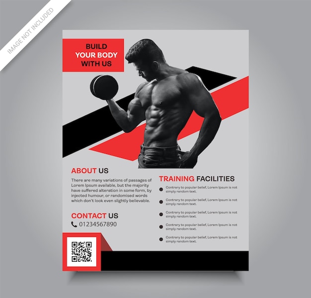 Gym fitness flyer template Premium Vector