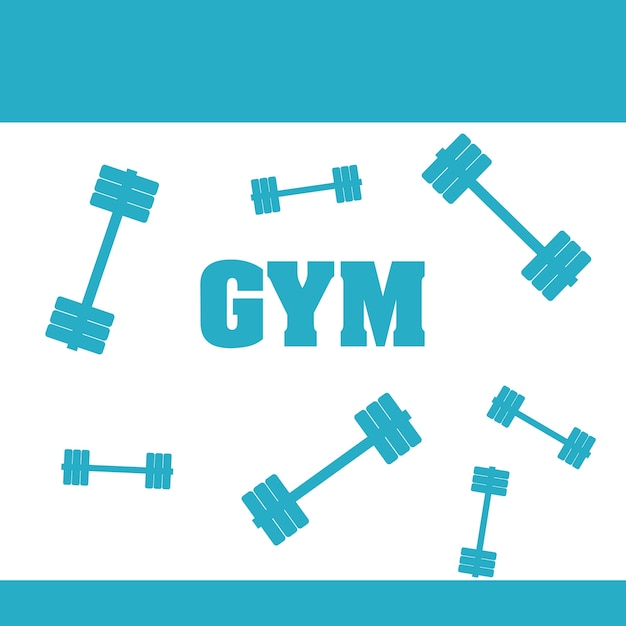 Gym and fitness lifestyle vector illustration graphic design