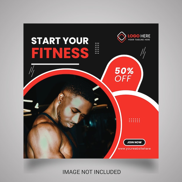 Gym Fitness social media template design