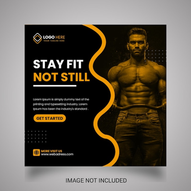 Gym Fitness social media template design