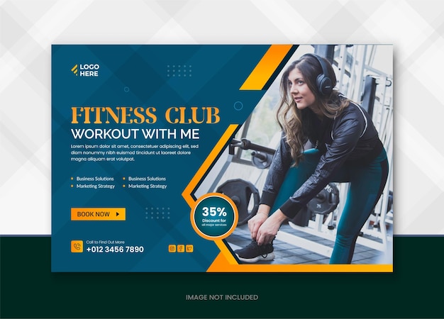 Gym and Fitness Web Banner Template