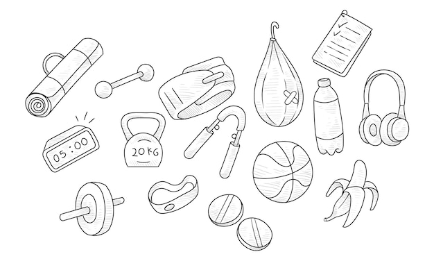 gym handdrawn collection