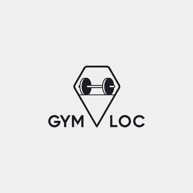 Gym Location Logo Template Design