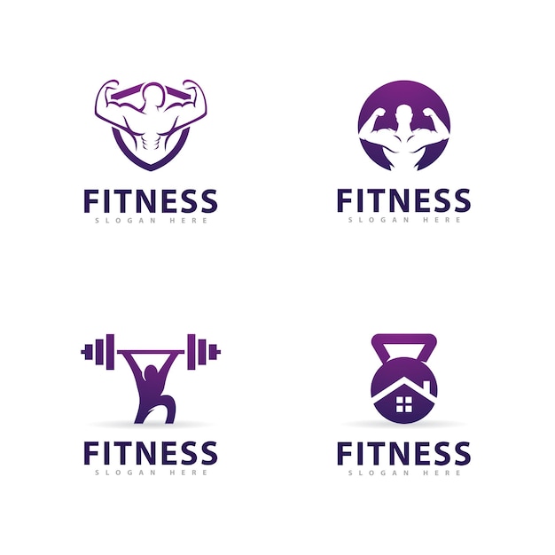 Gym Logo Design Template Fitness club creative symbols