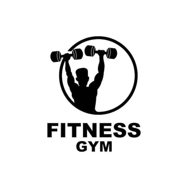 Gym Logo Fitness Logo Vector Design Suitable For Fitness Sports Equipment Body Health Body Supplement Product Brands