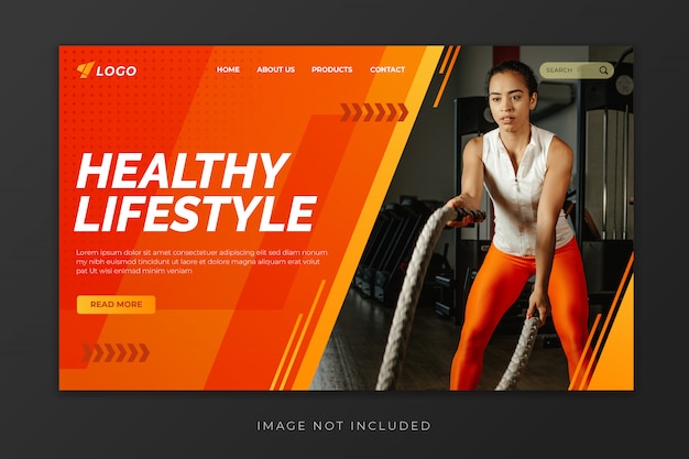 Gym promotion landing page template