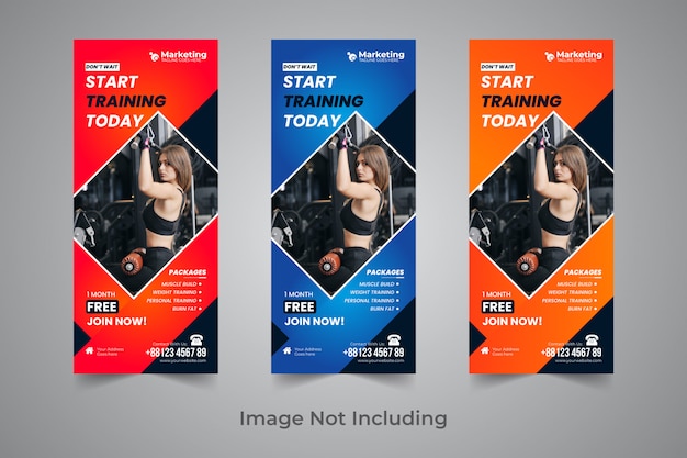 Gym Roll up Banner Design