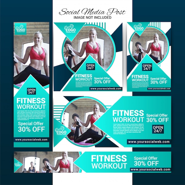 Gym Social media banners set