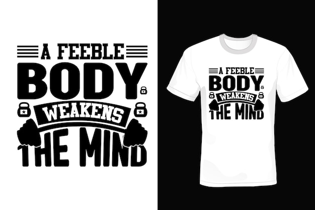 Gym T shirt design typography vintage