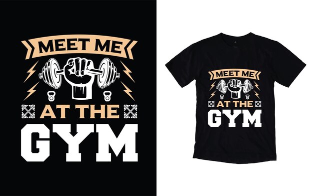 Vector gym tshirt design fitness typography t shirt design crossfit motivational logo flat design