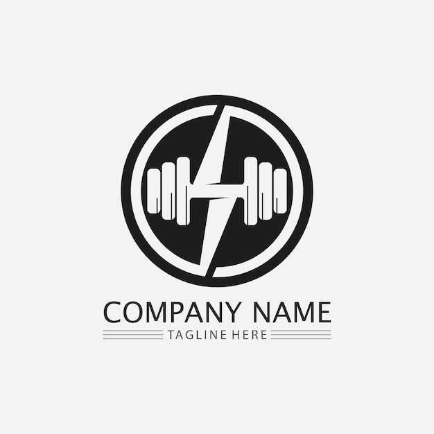 GYM Vector object and Icons for Sport Label Gym Badge Fitness Logo Design