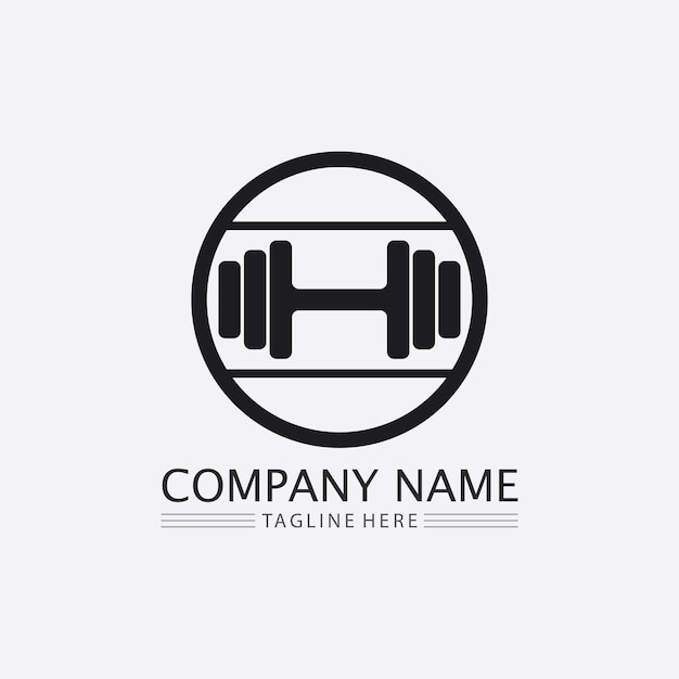 GYM Vector object and Icons for Sport Label Gym Badge Fitness Logo Design