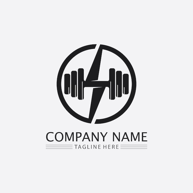 GYM Vector object and Icons for Sport Label Gym Badge Fitness Logo Design