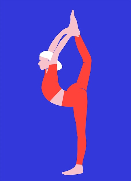 Gymnast woman exercising poster