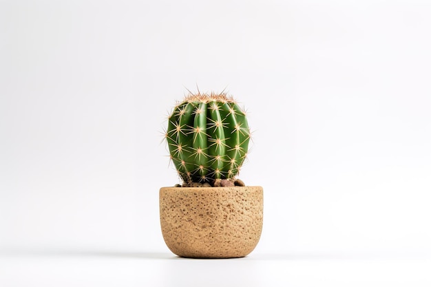 Gymnocalycium Baldianum cactus with flowers blooming on isolated background