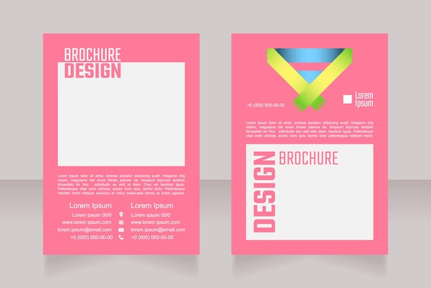 Gynecologist contact info blank brochure design