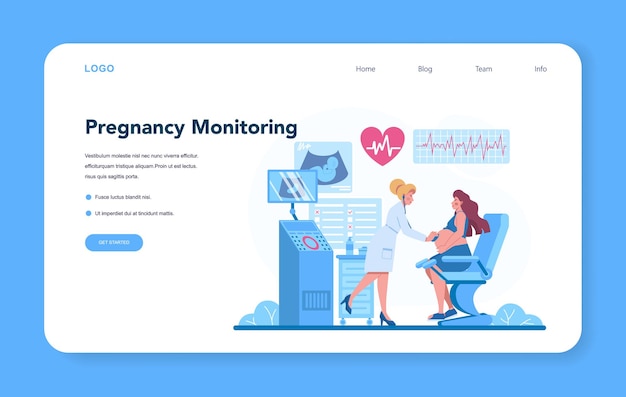 Gynecologist, reproductologist and women health web banner