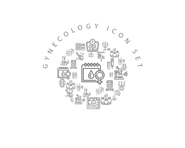 Gynecology icon set design