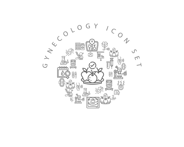 Gynecology icon set design