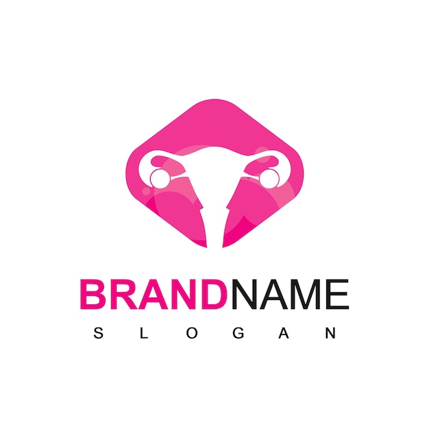 Gynecology Logo Design Vector With Cervix Symbol