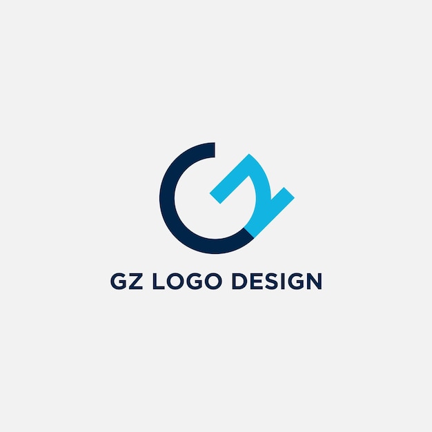 GZ letter initial logo simple vector