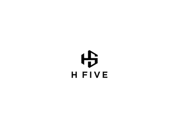 h five logo design vector illustration