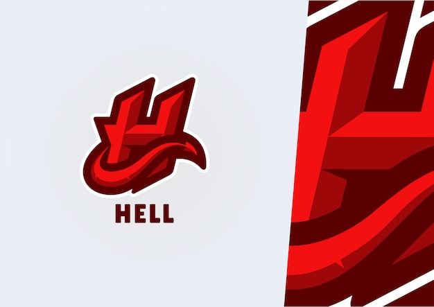 H Hell monogram logo vector design