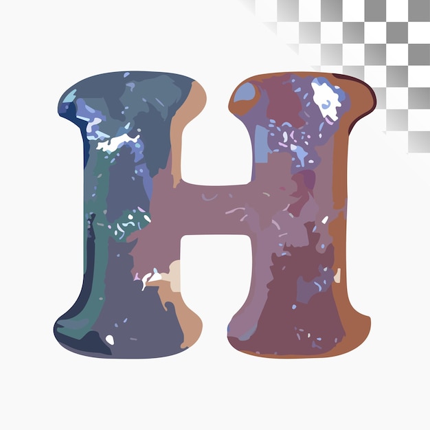 H Letter Design Stylish Font galaxy Alphabet